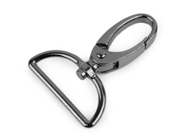 Metallkarabiner 32mm Breite Nickel Schwarz